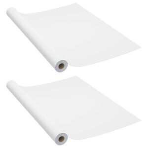 vidaXL Films autoadh&eacute;sifs pour meubles 2 pcs Blanc 500x90 cm PVC