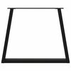 vidaXL Pieds de table &agrave; manger en forme de V, 2 pi&egrave;ces, noir, 70 x (72-73,3) cm, acier