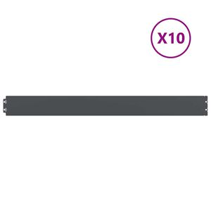 vidaXL Bordure de Pelouse 10 pc 10 x 103 cm Acier lamin&eacute; &agrave; froid