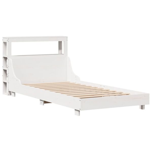vidaXL Cadre de lit sans matelas blanc 100x200 cm bois de pin massif
