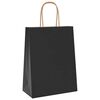 vidaXL Sacs en papier 50 pcs avec poign&eacute;es noir 21x11x28 cm