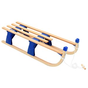 vidaXL Tra&icirc;neau pliable en bois 110 cm