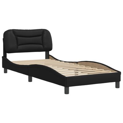 vidaXL Cadre de lit sans matelas noir 90x190 cm similicuir