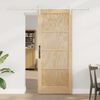 vidaXL Porte coulissante ORKDAL Marron 83 x 202 cm Pin massif