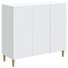 vidaXL Buffet Blanc 89 x 34,5 x 80 cm Bois d'ing&eacute;nierie