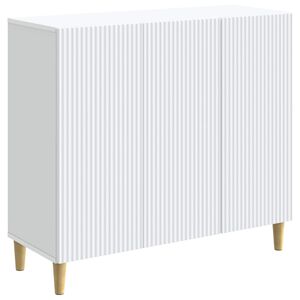 vidaXL Buffet Blanc 89 x 34,5 x 80 cm Bois d'ing&eacute;nierie