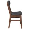 vidaXL Chaises &agrave; manger coussins 2 pcs marron bois massif caoutchouc