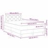 vidaXL Lit &agrave; ressort LED avec matelas Marron fonc&eacute; 120 x 190 cm tissu