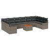 vidaXL Ensemble de canap&eacute; de jardin 11 pi&egrave;ces 10-Nombre de places Gris