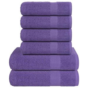 vidaXL Ensemble de serviettes 6 pcs FROGN violet 100% coton