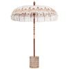 vidaXL Parasol balinais avec base Cr&egrave;me 185 x 185 x 260 cm