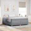 vidaXL Cadre de lit avec matelas Gris clair 180 x 200 cm tissu