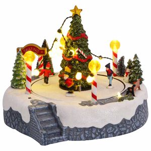 vidaXL D&eacute;coration de village de No&euml;l SALO 22 x 21,5 x 17 cm