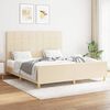 vidaXL Cadre de lit sans matelas cr&egrave;me 160x200 cm tissu