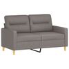 vidaXL Ensemble de canap&eacute;s 2 pcs avec coussins Taupe Tissu