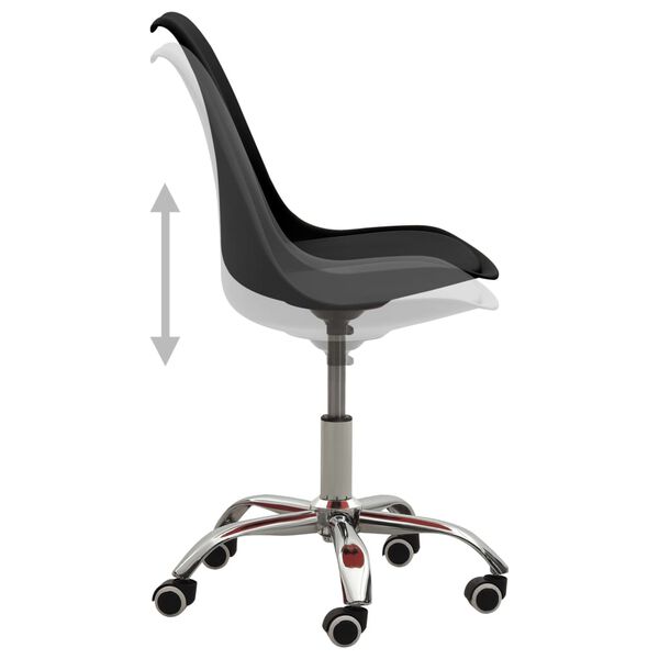 vidaXL Chaise &agrave; manger Noir Similicuir