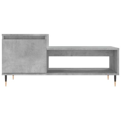 vidaXL Table basse Gris béton 100x50x45 cm Bois d'ingénierie