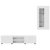 vidaXL Ensemble meuble TV FLORIN Blanc brillant Bois d'ing&eacute;nierie