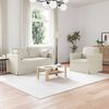 vidaXL Canap&eacute; 2 pcs Cr&egrave;me 138 x 78 x 80 cm Velours