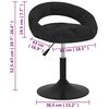 vidaXL Tabouret de bar Noir Velours