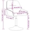 vidaXL Tabouret de bar Cr&egrave;me Velours
