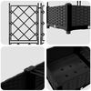 vidaXL Cache-pot de jardin 2 pcs Noir 80 x 40 x 125,5 cm Acier