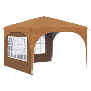 vidaXL Tente de f&ecirc;te pop-up 290 x 290 x 245 cm Beige