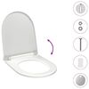 vidaXL Abattant WC &agrave; fermeture en douceur Lib&eacute;ration rapide Blanc