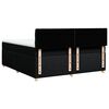 vidaXL Sommier &agrave; lattes de lit avec matelas Noir 200x200 cm Tissu