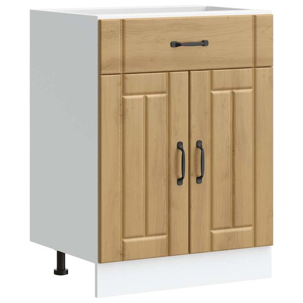 vidaXL Armoire de cuisine Lucca ch&ecirc;ne artisanal bois ing&eacute;nierie