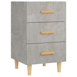 vidaXL Table de chevet gris b&eacute;ton 40x40x66 cm bois d'ing&eacute;nierie