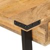 vidaXL Bureau avec tiroirs 105x55x70 cm bois de manguier massif et fer