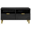 vidaXL Table basse noir 80x54x40 cm bois d'ing&eacute;nierie