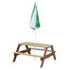 Axi House Table Picnic Nick Brun avec Parasol Vert Blanc