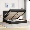 VidaXL Cadre de lit ottoman avec matelas noir 160x200 cm velours