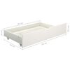 vidaXL Cadre de lit sans matelas blanc bois de pin massif 90x200 cm
