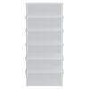 vidaXL Bo&icirc;tes de rangement en plastique 6 pcs 10 L empilables