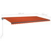 vidaXL Auvent manuel rétractable sur pied 600x300 cm Orange et marron