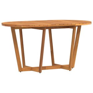 vidaXL Table de jardin ovale 150 x 90 x 75 cm en bois d'acacia massif