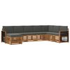 vidaXL Ensemble de canap&eacute;s d'ext&eacute;rieur 6 pc Naturel et Anthracite
