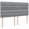 vidaXL Sommier &agrave; lattes de lit avec matelas Gris clair 180x200cm Tissu