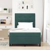 vidaXL Lit &agrave; ressort LED avec matelas Vert fonc&eacute; 120 x 190 cm tissu