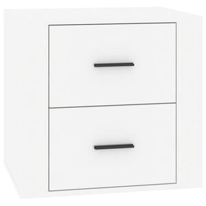 vidaXL Table de chevet Blanc brillant 50x39x47 cm