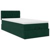 vidaXL Cadre de lit ottoman avec matelas vert fonc&eacute; 100x200 cm velours
