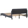 vidaXL Cadre de lit Dover gris fonc&eacute; 120x200 cm velours