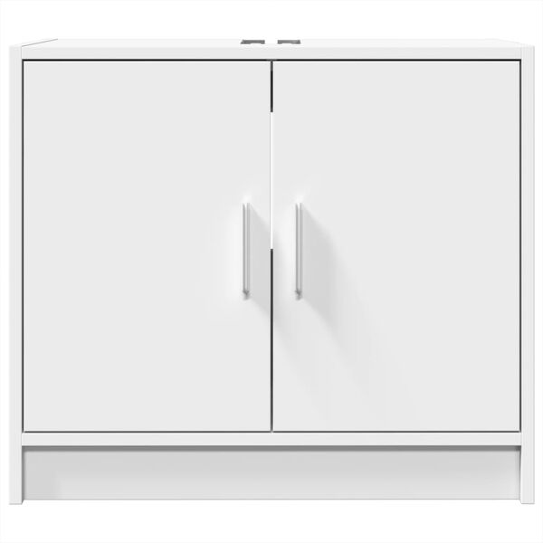 vidaXL Armoire de lavabo blanc 63x29x55 cm bois d'ing&eacute;nierie