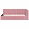 vidaXL Cadre de lit d'angle Rose 90 cm x 200 cm Velours
