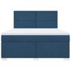 vidaXL Sommier &agrave; lattes de lit avec matelas Bleu 180x200 cm Tissu