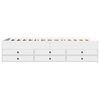 vidaXL Lit de jour avec tiroirs sans matelas blanc 75x190 cm