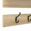 vidaXL Porte-manteau mural avec &eacute;tag&egrave;re Ch&ecirc;ne Sonoma 90 x 15 x 36 cm